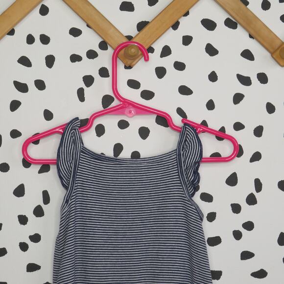 Simple Joys by Carter’s Blue Striped Sleeveless Baby Romper - Picture 4 of 7